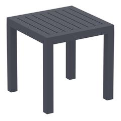Ocean Square Resin Side Table Dark Gray