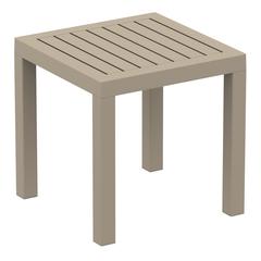 Square Resin Side Table, Taupe, Belen Kox