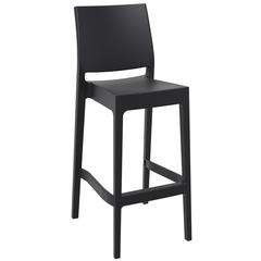 Maya Resin Bar Stool Black, Set of 2