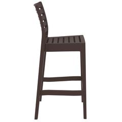 Ares Resin Bar Stool Brown
