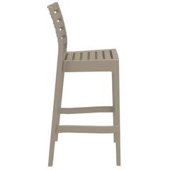 Ares Resin Bar Stool Taupe (Set of 2)