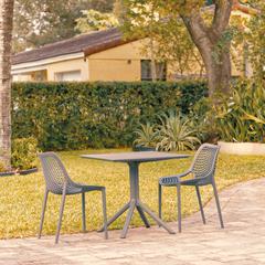Air Patio Dining Set with 2 Chairs Dark Gray