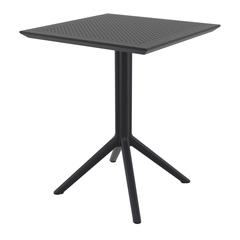 Sky Square Folding Table 24 inch Black