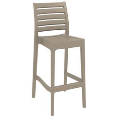 Sky Ares Square Bar Set with 2 Barstools Taupe