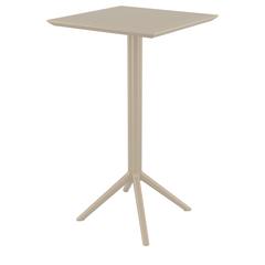 Sky Square Folding Bar Table 24 inch Taupe