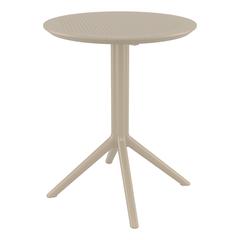 Sky Round Folding Table 24 inch Taupe