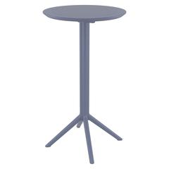 Sky Round Folding Bar Table 24 inch Dark Gray