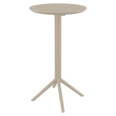 Sky Round Folding Bar Table 24 inch Taupe