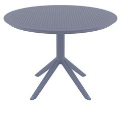 Sky Round Folding Table 42 inch Dark Gray