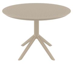Sky Round Folding Table 42 inch Taupe