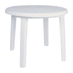 Sunny Resin Round Dining Table 35.5 inch White