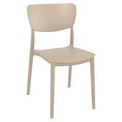 Monna Outdoor Dining Chair Taupe, Set of 2