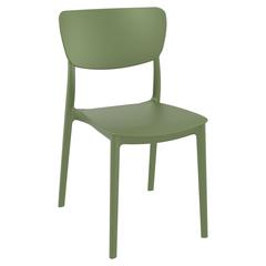 Monna Outdoor Dining Chair Olive Green, Set of 2