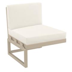 Mykonos Extension Taupe with Sunbrella Natural Cushion