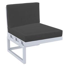 Mykonos Extension Silver with Sunbrella Charcoal Cushion