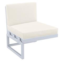 Mykonos Extension Silver with Sunbrella Natural Cushion