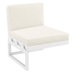 Mykonos Extension White with Sunbrella Natural Cushion
