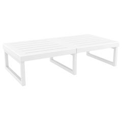 Mykonos Rectangle Lounge Table White
