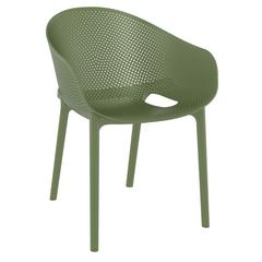 Sky Pro Stacking Dining Chair Olive Green