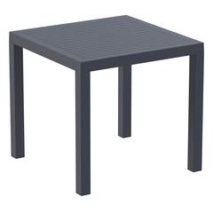 Resin Square Dining Table, Dark Gray, Belen Kox