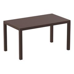 Ares Resin Rectangle Dining Table Brown 55 inch