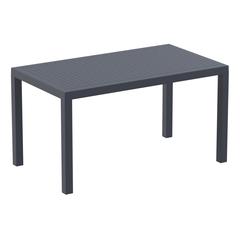 Ares Resin Rectangle Dining Table Dark Gray 55 inch
