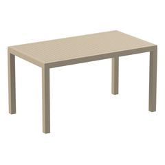 Ares Resin Rectangle Dining Table Taupe 55 inch