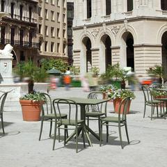 Victor Patio Dining Set with 4 Chairs Olive Green