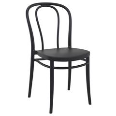 Victor Resin Outdoor Chair Black, Set of 2