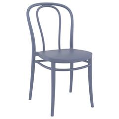 Victor Resin Outdoor Chair Dark Gray, Set of 2