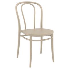 Victor Resin Outdoor Chair Taupe, Set of 2