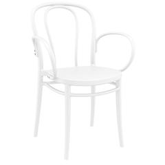 Victor XL Resin Outdoor Arm Chair White, Set of 2