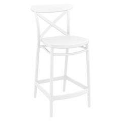 Cross Counter Stool White, Set of 2
