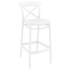 Cross Bar Stool White, Set of 2