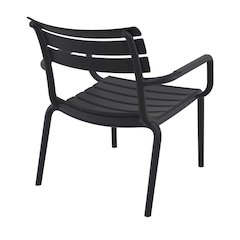 Paris Outdoor Club Lounge Chair Black
