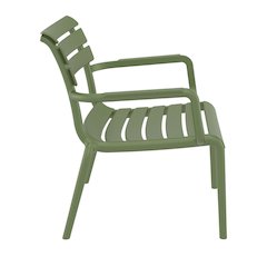 Paris Outdoor Club Lounge Chair Olive Green