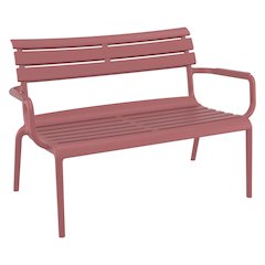 Paris Outdoor Bench Marsala