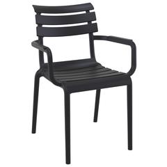 Paris Resin Outdoor Arm Chair Black