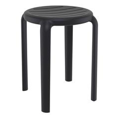 Tom Resin Dining Stool Black