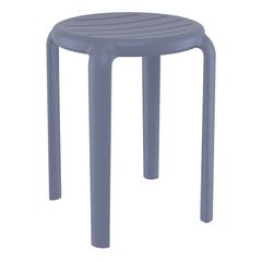 Tom Resin Dining Stool Dark Gray