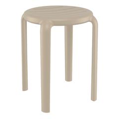 Tom Resin Dining Stool Taupe