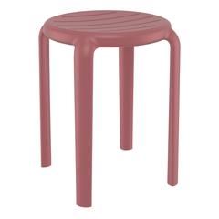 Tom Resin Dining Stool Marsala (pack of 2)