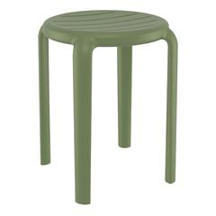 Tom Resin Dining Stool Olive Green