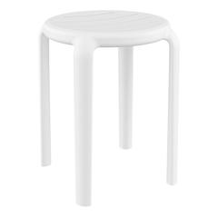 Tom Resin Dining Stool White