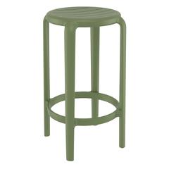 Tom Resin Counter Stool Olive Green
