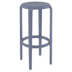 Tom Resin Bar Stool Dark Gray