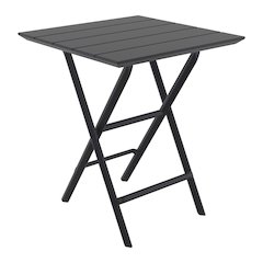 Helen Square Folding Bistro Table 24 inch Black