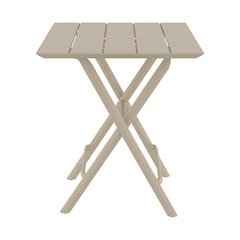 Helen Square Folding Bistro Table 24 inch Taupe