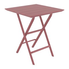 Helen Square Folding Bistro Table 24 inch Marsala