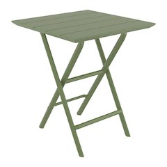 Helen Square Folding Bistro Table 24 inch Olive Green